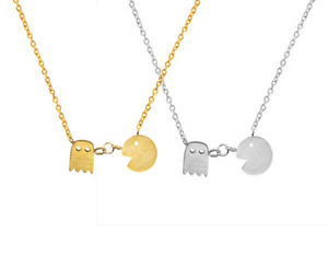Pacman Couple Necklace