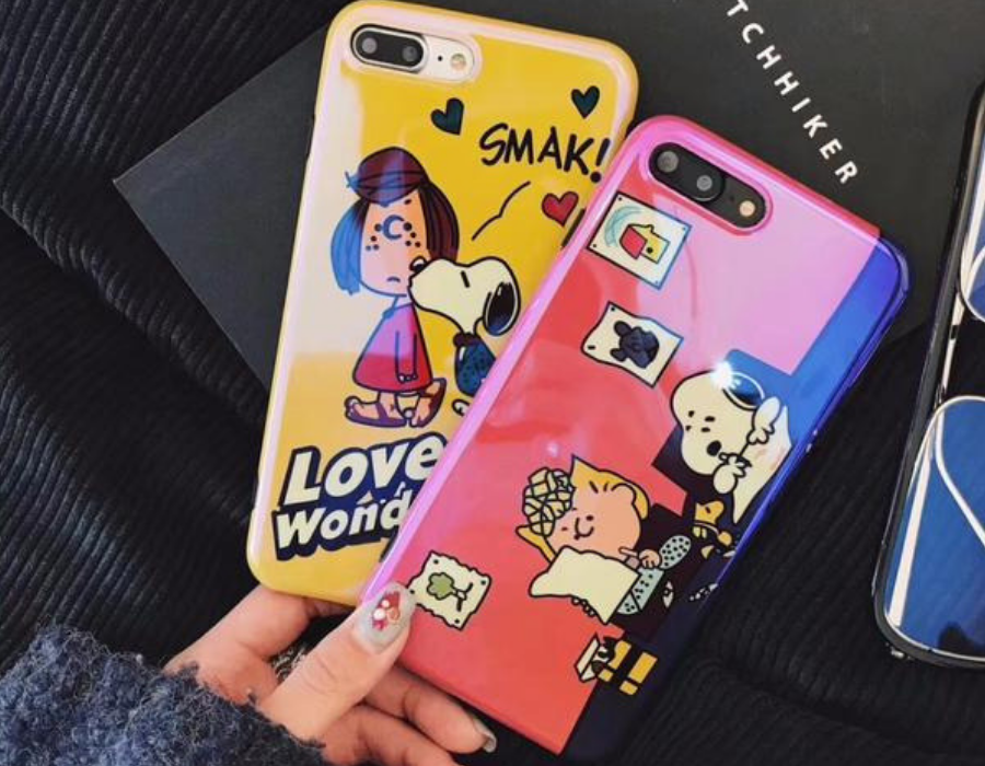 Cartoon Dog love is wonderful Couple Phone Case