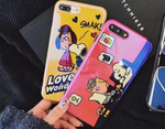 Cartoon Dog love is wonderful Couple Phone Case