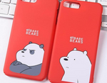 Red Bare Bears Couples Phone Case