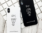Lovely Boy and Girl Cartoon Couples Phone Case