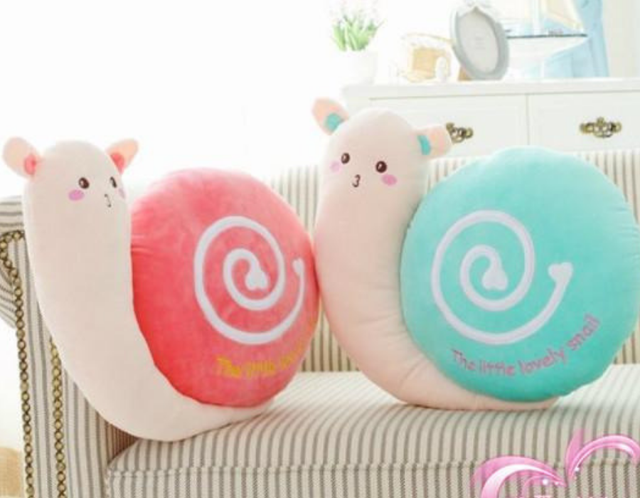 Kiss Face Snail Couple Stuff Toys ( 40cm )