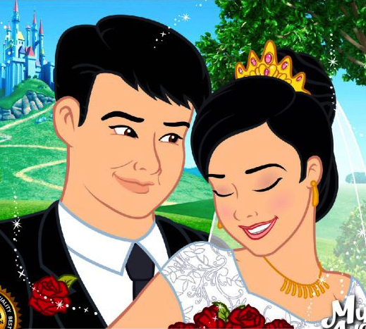Couple Art Photo - YOUR OWN CARTOON CHARACTER PHOTO - Basic Couple Portrait