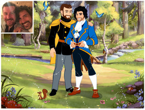 Couple Art Photo - Turn Your Photos Into CARTOON CHARACTERS - Cartoon 2 Full Body