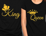 King Queen Crown Couple Shirt