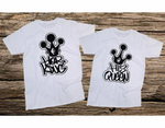 Graffiti His Queen Her King Couple Shirt
