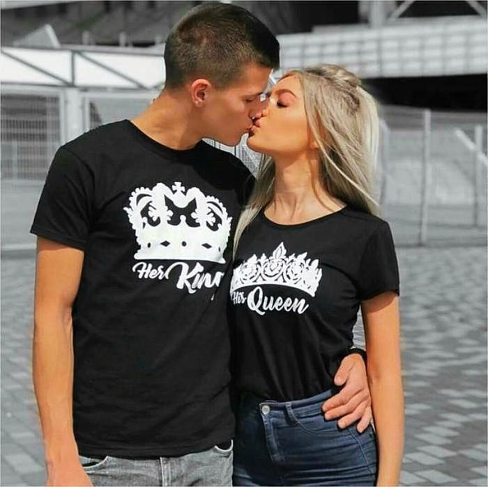 His Queen King Queen Black T Shirt His Queen Her King T Shirt