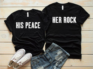 Her Rock & His Peace Shirts - Valentine's Day Special