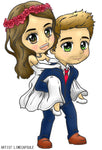 Couple Photo Art - We Will Draw Your Photo as a CHIBI ART - Basic Color Only
