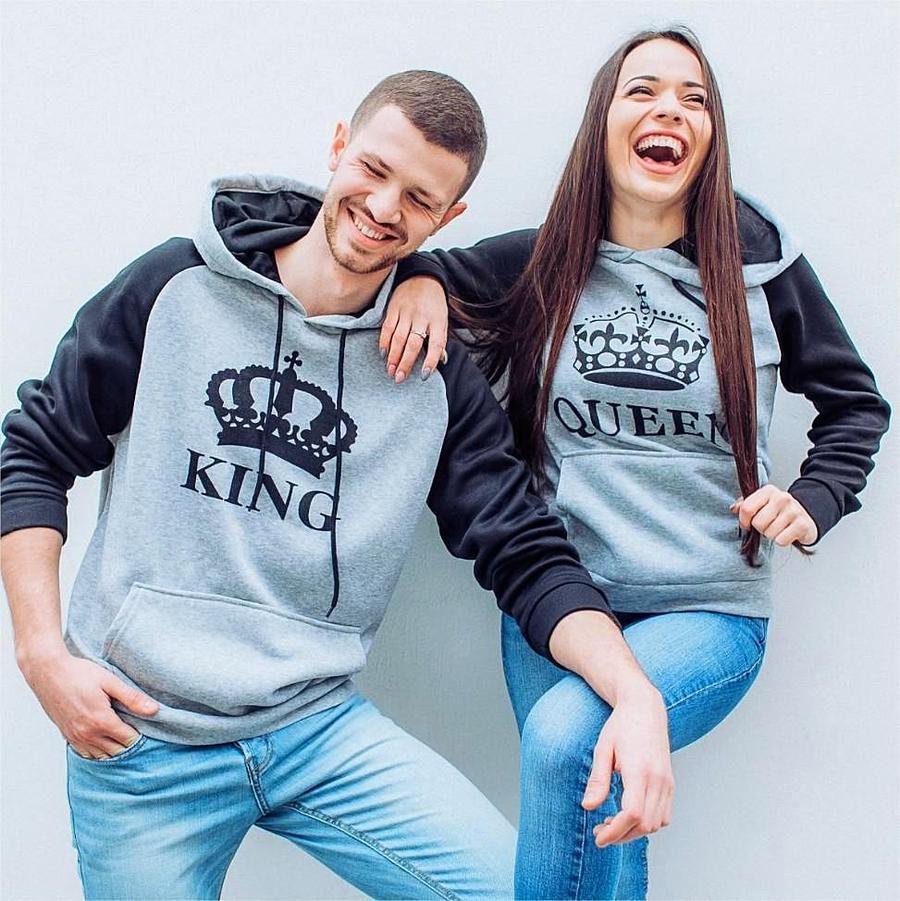 Heather - King Queen Hoodies - Valentine's Day Special