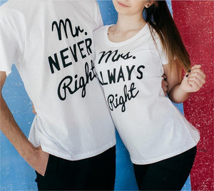Mr & Mrs Always Right Shirts