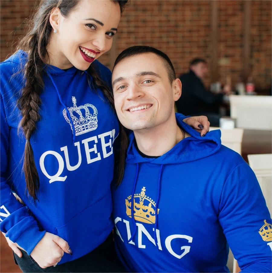 Blue King Queen Hoodies Valentine's Day Special – CouplesEstore