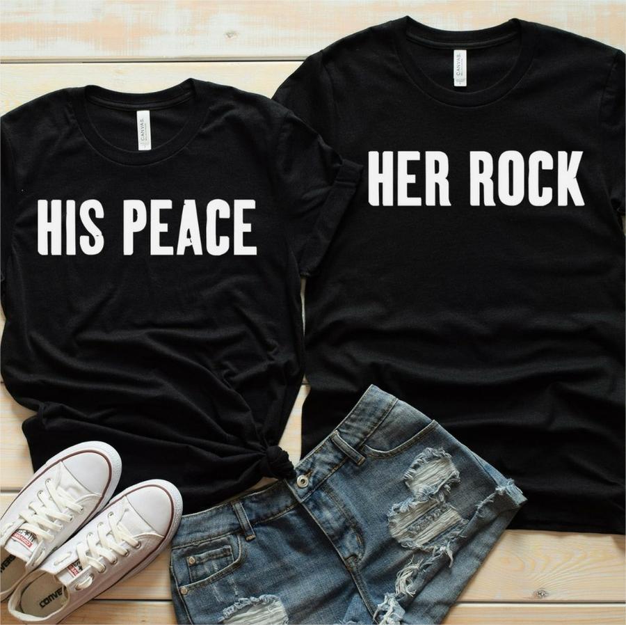 Her Rock & His Peace Shirts - Valentine's Day Special