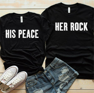 Her Rock & His Peace Shirts - Valentine's Day Special