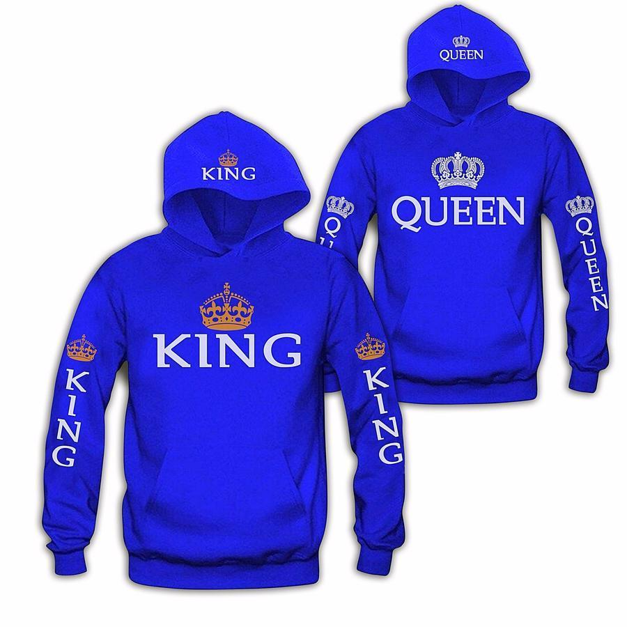 Blue King Queen Hoodies Valentine's Day Special - Main Image