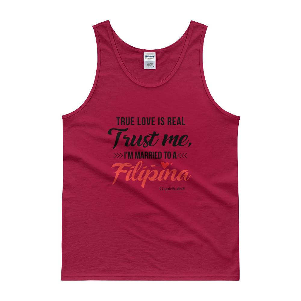 "Original Men's Top Tank Shirt Apparel "I'm Married To A Filipina"