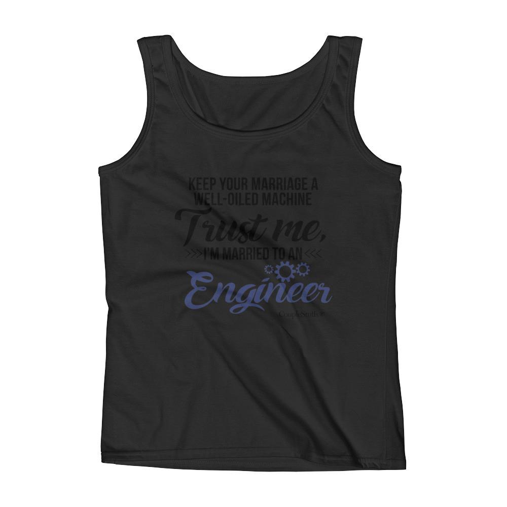 "Original Women's Sleeveless Top Tank Shirt Apparel "I'm Married To An Engineer"