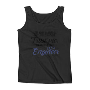 "Original Women's Sleeveless Top Tank Shirt Apparel "I'm Married To An Engineer"