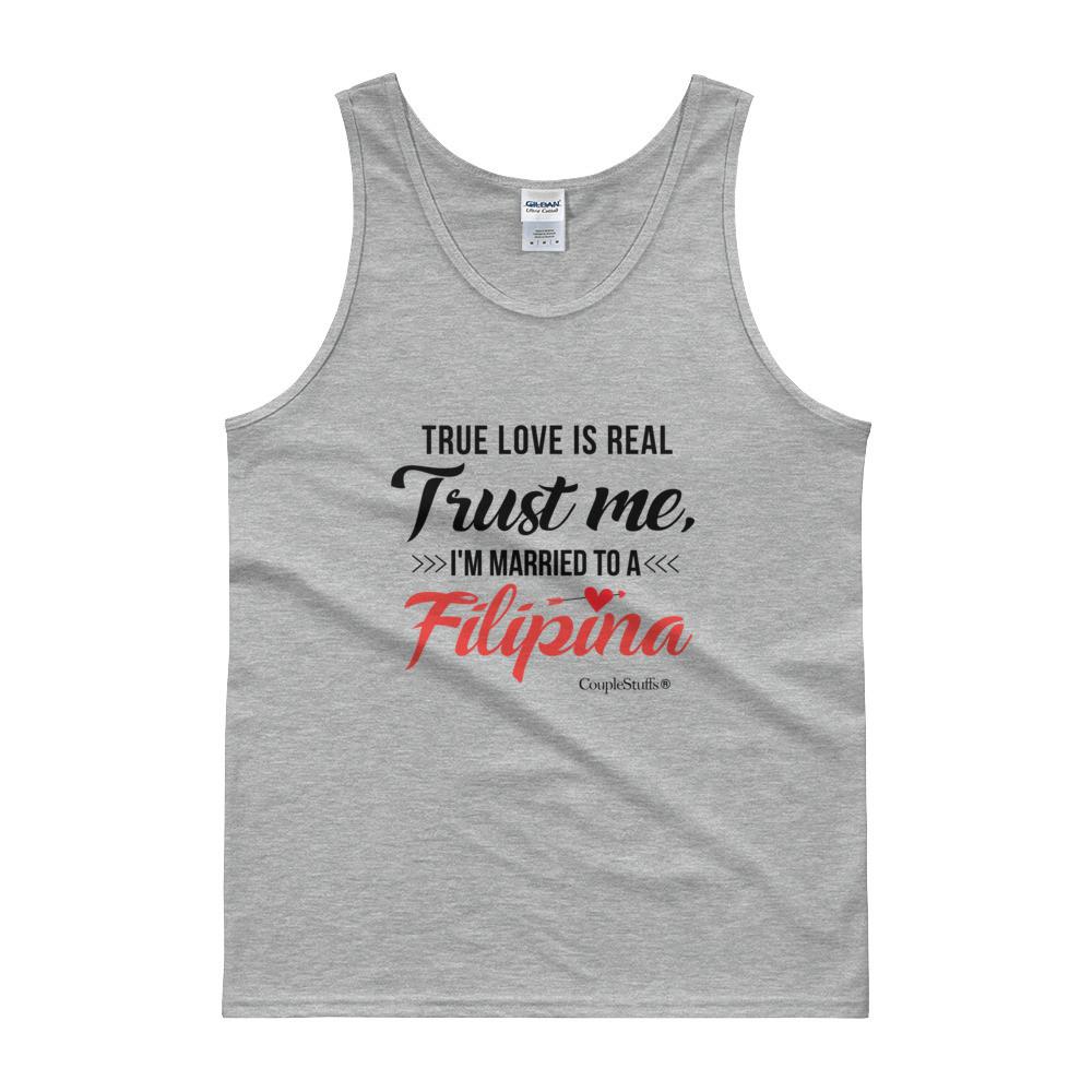 "Original Men's Top Tank Shirt Apparel "I'm Married To A Filipina"