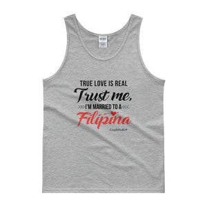 "Original Men's Top Tank Shirt Apparel "I'm Married To A Filipina"