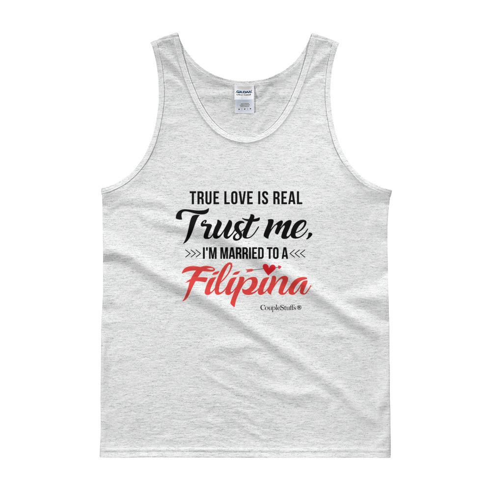 "Original Men's Top Tank Shirt Apparel "I'm Married To A Filipina"