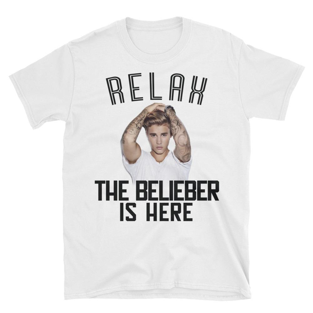 "RELAX, THE BELIEBER IS HERE" Justin Bieber Fan Shirt