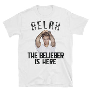 "RELAX, THE BELIEBER IS HERE" Justin Bieber Fan Shirt