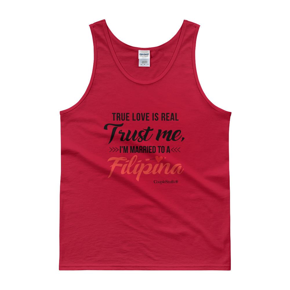 "Original Men's Top Tank Shirt Apparel "I'm Married To A Filipina"