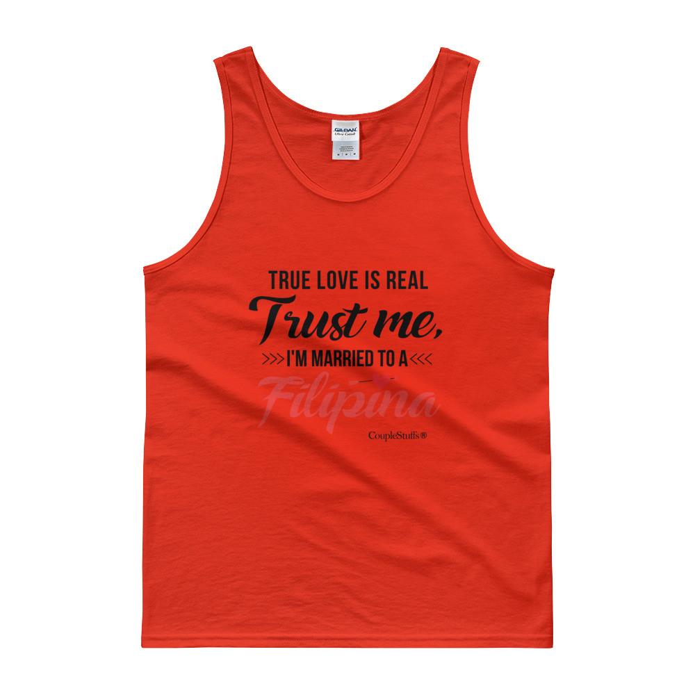 "Original Men's Top Tank Shirt Apparel "I'm Married To A Filipina"