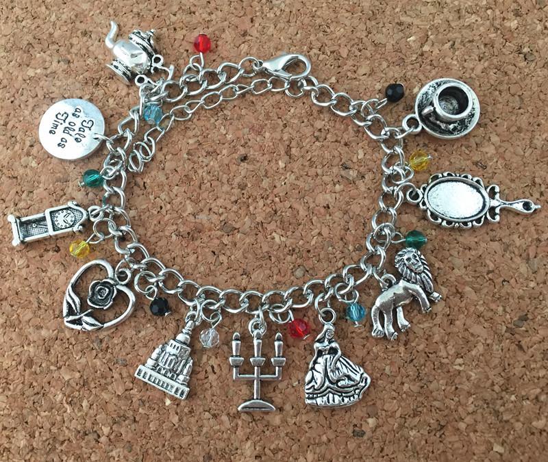 Freeshipping 1pc a lot beauty and beast  Charm Bracelet MEINSUD01