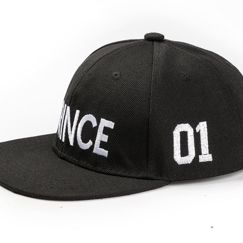 PRINCE PRINCESS Embroidery Couple Caps