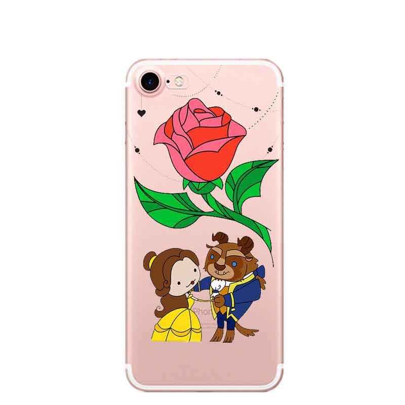 Beauty and the Beast Soft Silicone Couple Phone Case