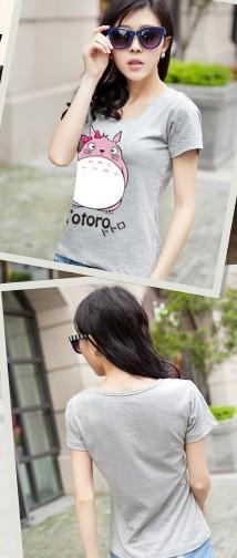 Totoro T shirt For Lovers Couple T shirt Clothing Cartoon Clothes For Men And Women T Shirt women tops for Free Shipping Brazil