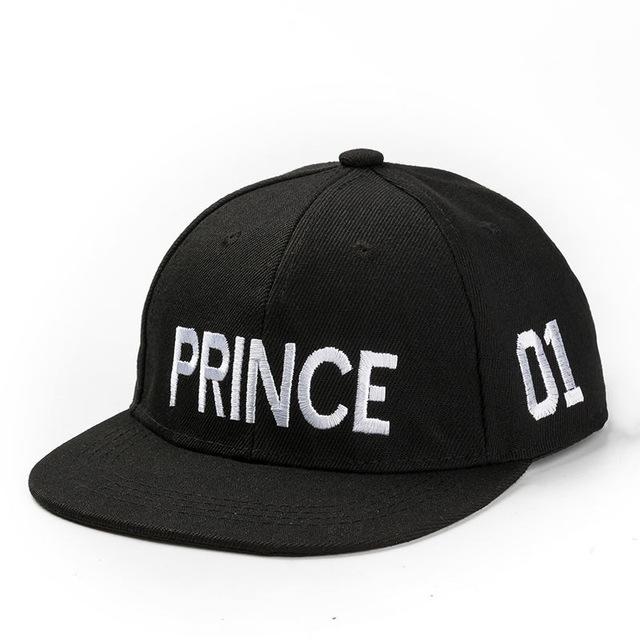 PRINCE PRINCESS Embroidery Couple Caps