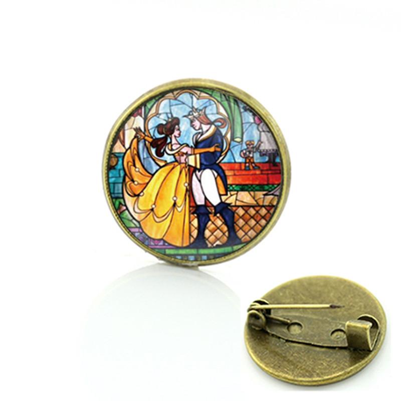 Beauty and the Beast Collection Vintage Fairytale Jewelry Brooch Marilyn Monroe Pins