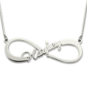 Infinity Name Necklace Single Name Necklace Sterling Silver Infinity Necklace with Any Name wedding Gift Mother's Day Gift