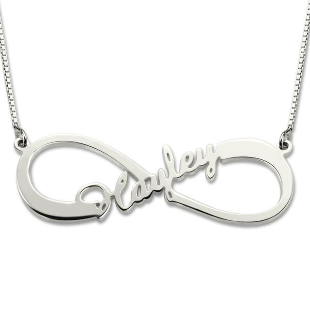 Infinity Name Necklace Single Name Necklace Gold Color  Infinity  Necklace with Any Name wedding Gift Mother's Day Gift