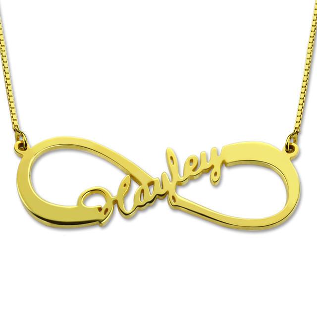 Infinity Name Necklace Single Name Necklace Gold Color  Infinity  Necklace with Any Name wedding Gift Mother's Day Gift