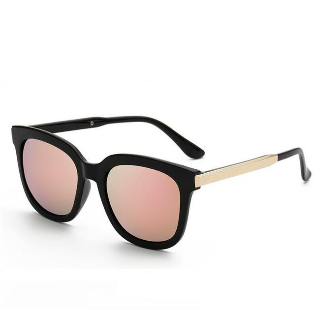 Fashion Couple Mirror Sunglasses Women Men Brand Designer 2017 Rose Gold High Quality Ladies Sunglasses Female Sun Glasses UV400