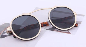 Mix wind Metal retro round frame sunglasses 2017 fashion face 7 color reflective sunglass women mirror Couple men eyewear