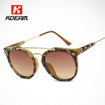 Slim Curved Brow Camouflage Sunglasses Round Vintage Sun Glasses Men Rounded UVA/UVB gafas de sol mujer Couple Eyewear