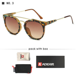 Slim Curved Brow Camouflage Sunglasses Round Vintage Sun Glasses Men Rounded UVA/UVB gafas de sol mujer Couple Eyewear