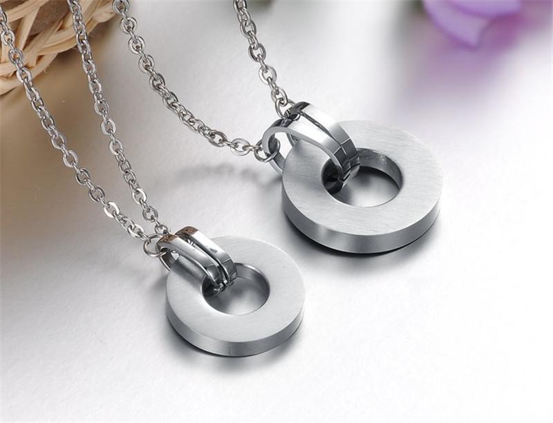 Love Forever Round Couple Necklace