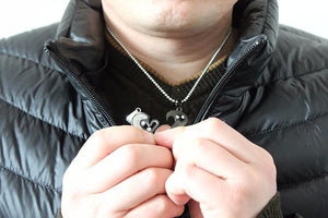 I Love You Heart Shape Couple Necklace