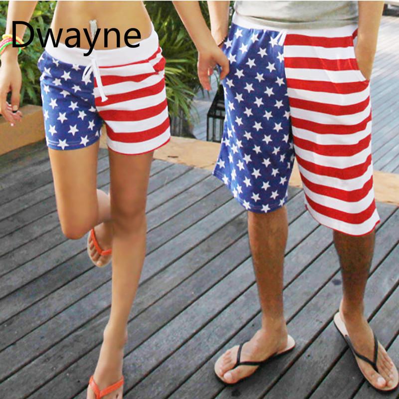 American Flag Men's Board Shorts Couple Beach Shorts