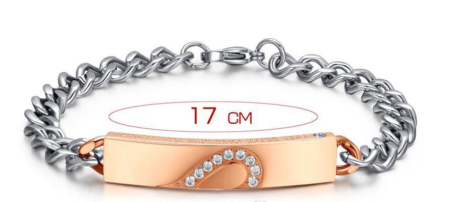 Couple Bracelets Stainless Steel Lovers Wedding For Men & Women