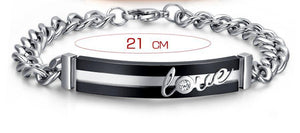 Couple Bracelets Stainless Steel Lovers Wedding For Men & Women