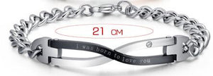 Couple Bracelets Stainless Steel Lovers Wedding For Men & Women