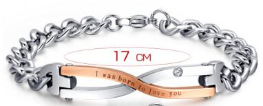 Couple Bracelets Stainless Steel Lovers Wedding For Men & Women