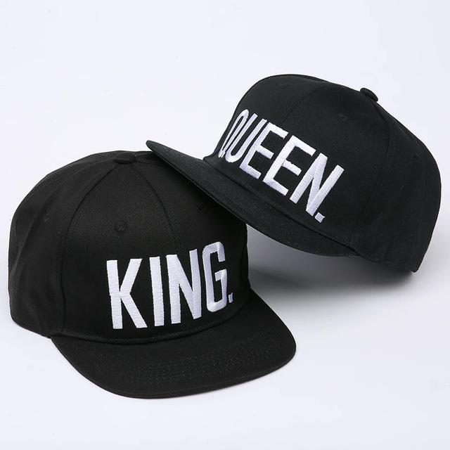 KING QUEEN Embroidery Couple Caps
